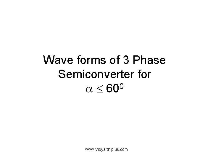 Wave forms of 3 Phase Semiconverter for 600 www. Vidyarthiplus. com 