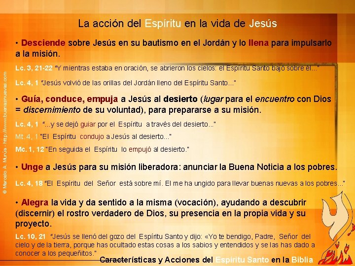 La acción del Espíritu en la vida de Jesús © Marcelo A. Murúa -