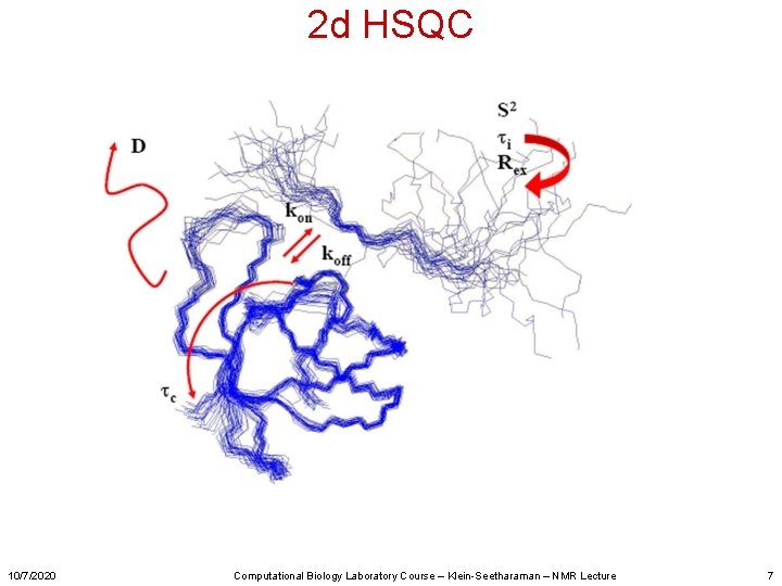 2 d HSQC 10/7/2020 Computational Biology Laboratory Course – Klein-Seetharaman – NMR Lecture 7