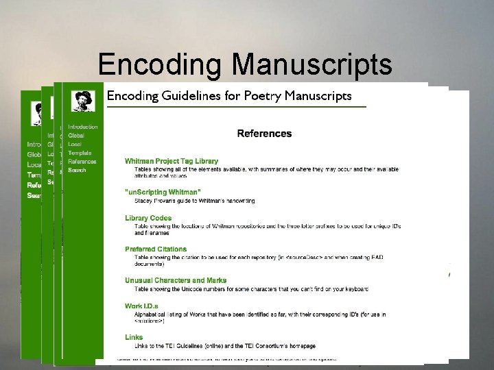 Encoding Manuscripts 