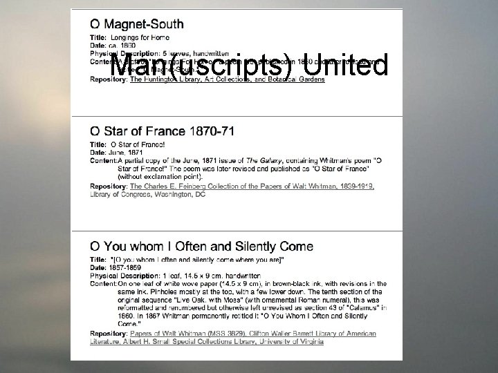 Man(uscripts) United 