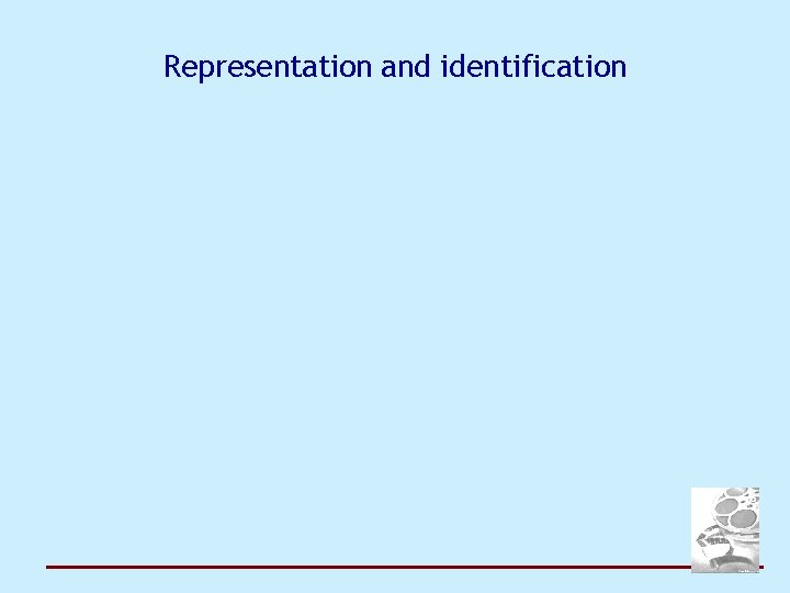 Representation and identification 