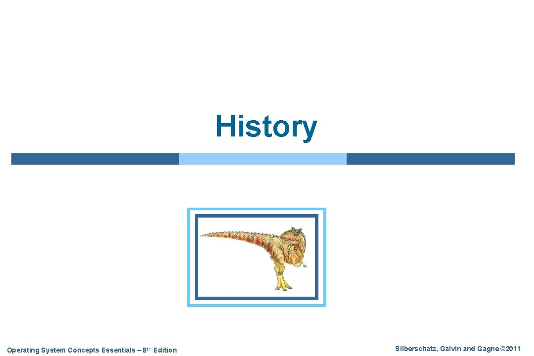 History Operating System Concepts Essentials – 8 th Edition Silberschatz, Galvin and Gagne ©