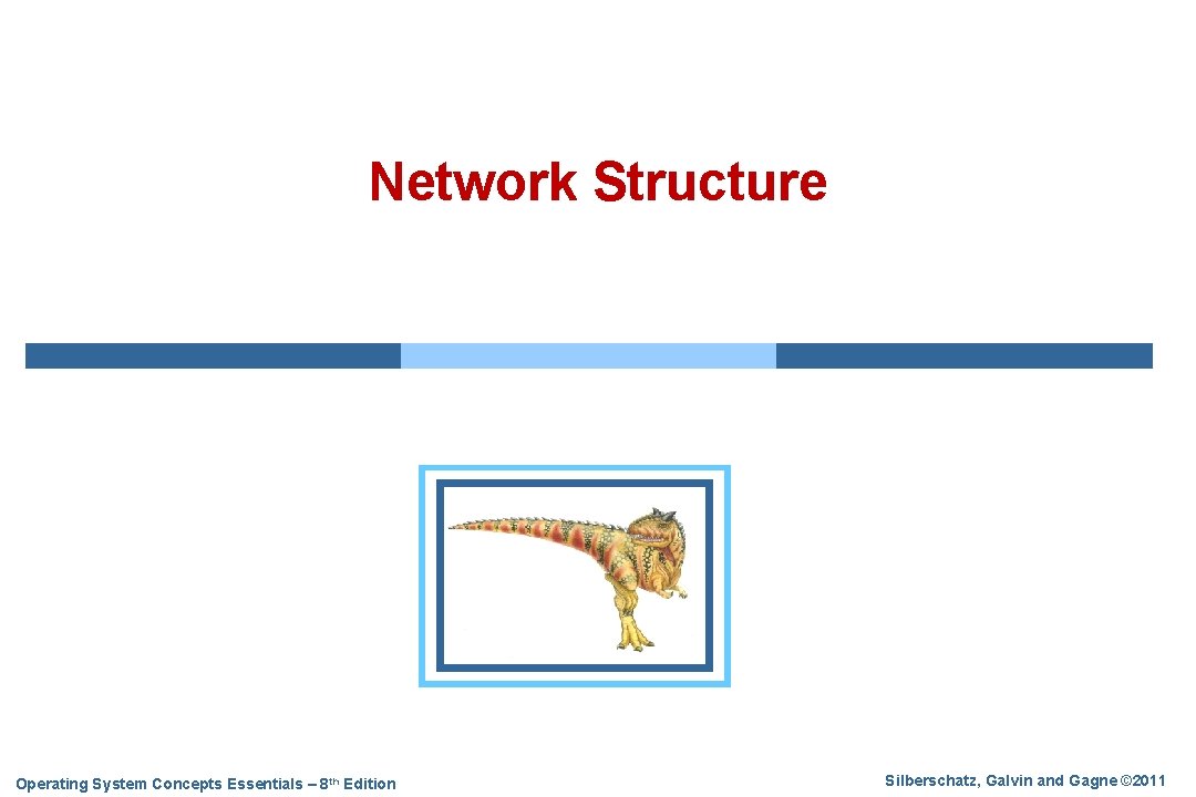 Network Structure Operating System Concepts Essentials – 8 th Edition Silberschatz, Galvin and Gagne