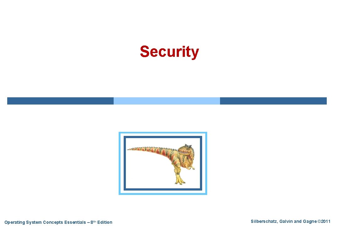 Security Operating System Concepts Essentials – 8 th Edition Silberschatz, Galvin and Gagne ©