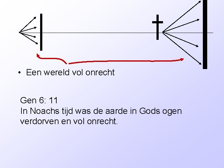  • Een wereld vol onrecht Gen 6: 11 In Noachs tijd was de