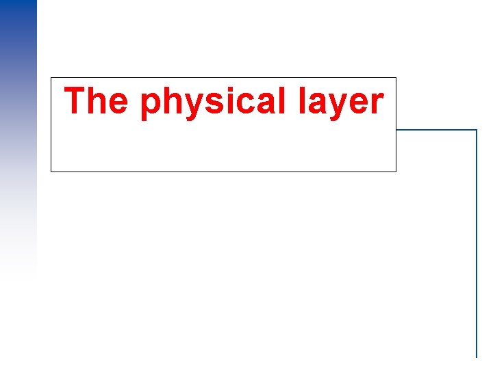 The physical layer 