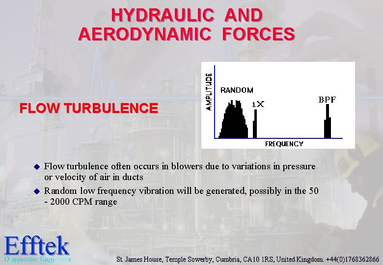 HYDRAULIC AND AERODYNAMIC FORCES FLOW TURBULENCE u u Flow turbulence often occurs in blowers HYDRAULIC AND AERODYNAMIC FORCES FLOW TURBULENCE u u Flow turbulence often occurs in blowers