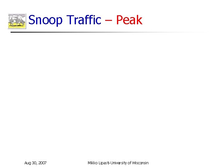 Snoop Traffic – Peak Aug 30, 2007 Mikko Lipasti-University of Wisconsin 