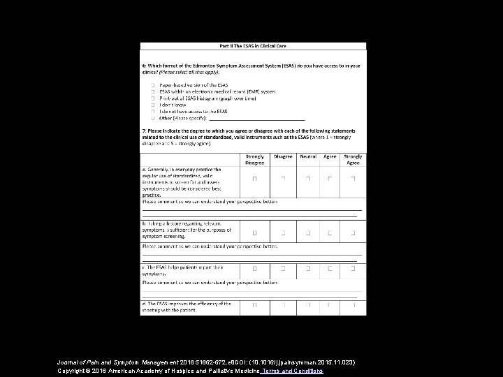 Journal of Pain and Symptom Management 2016 51662 -672. e 8 DOI: (10. 1016/j.