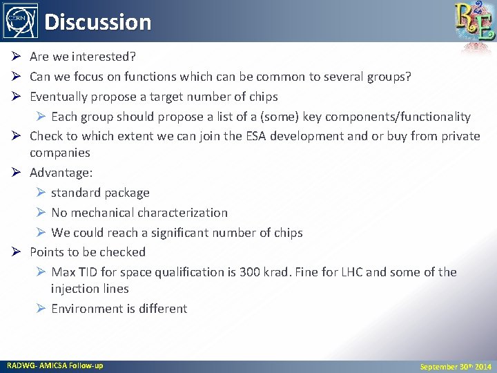 Discussion Ø Are we interested? Ø Can we focus on functions which can be