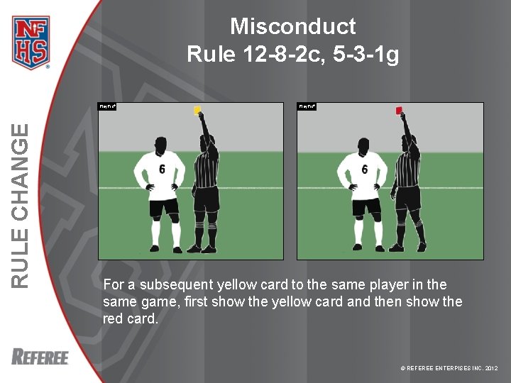 Misconduct Rule 12 -8 -2 c, 5 -3 -1 g RULE CHANGE Play. Pic®