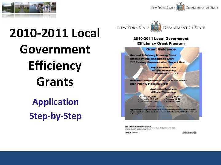 2010 -2011 Local Government Efficiency Grants Application Step-by-Step 