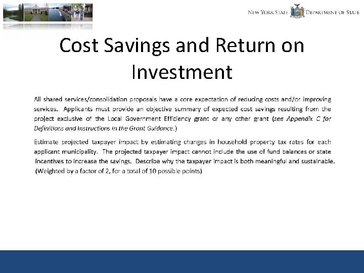Cost Savings and Return on Investment 