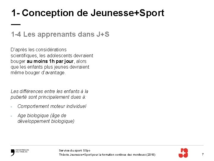 1 - Conception de Jeunesse+Sport — 1 -4 Les apprenants dans J+S D’après les