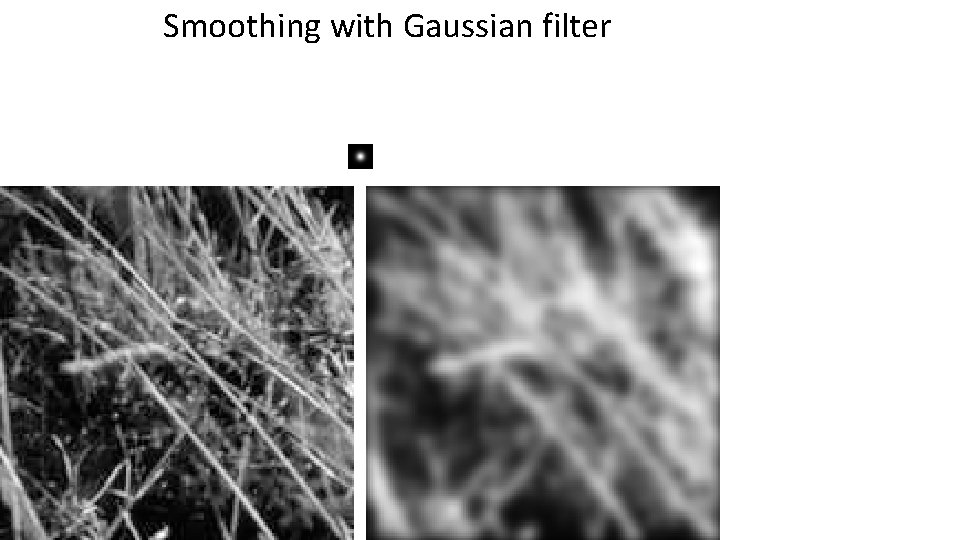 Smoothing with Gaussian filter 