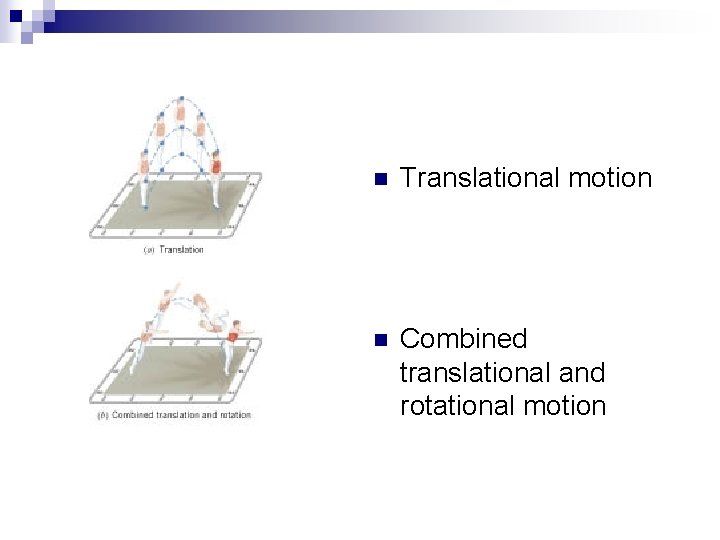 n Translational motion n Combined translational and rotational motion 