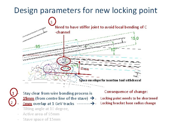 Design parameters for new locking point 3 Need to have stiffer joint to avoid