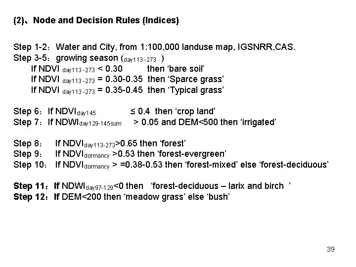 (2)、Node and Decision Rules (Indices) Step 1 -2：Water and City, from 1: 100, 000