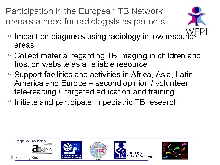 Participation in the European TB Network reveals a need for radiologists as partners Impact