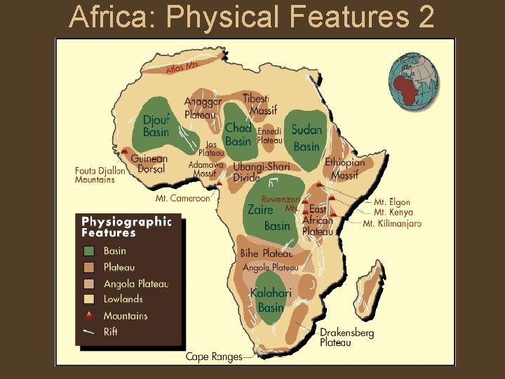 Africa: Physical Features 2 Africa: Physical Features 2