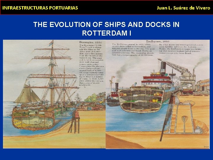 INFRAESTRUCTURAS PORTUARIAS Juan L. Suárez de Vivero THE EVOLUTION OF SHIPS AND DOCKS IN