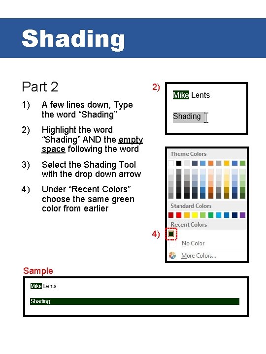Shading BIS 101 Spring 2018 Shading Part 1