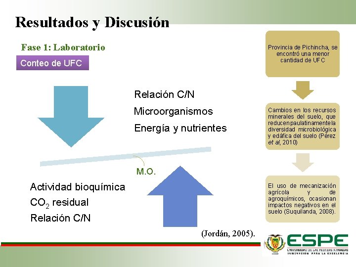 Resultados y Discusión Fase 1: Laboratorio Provincia de Pichincha, se encontró una menor cantidad