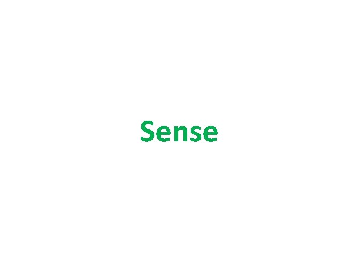 Sense 