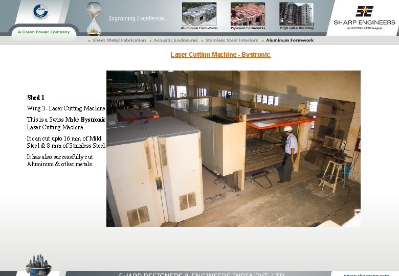 Laser Cutting Machine - Bystronic Shed 1 Wing 3 - Laser Cutting Machine This