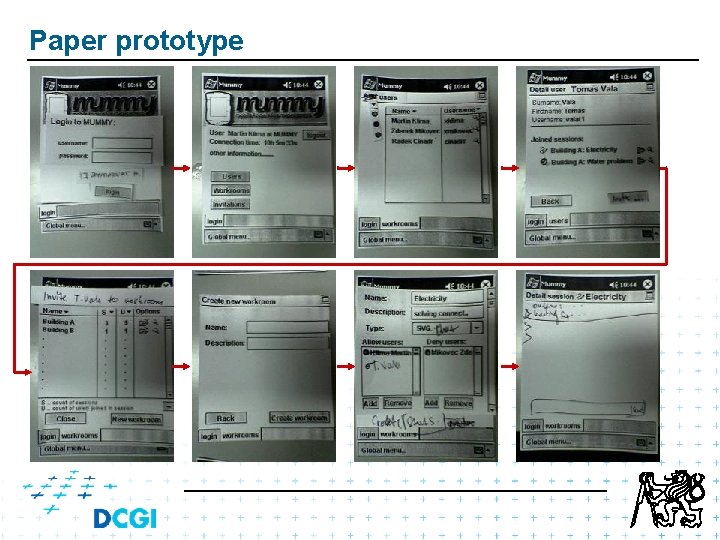Paper prototype Paper prototype
