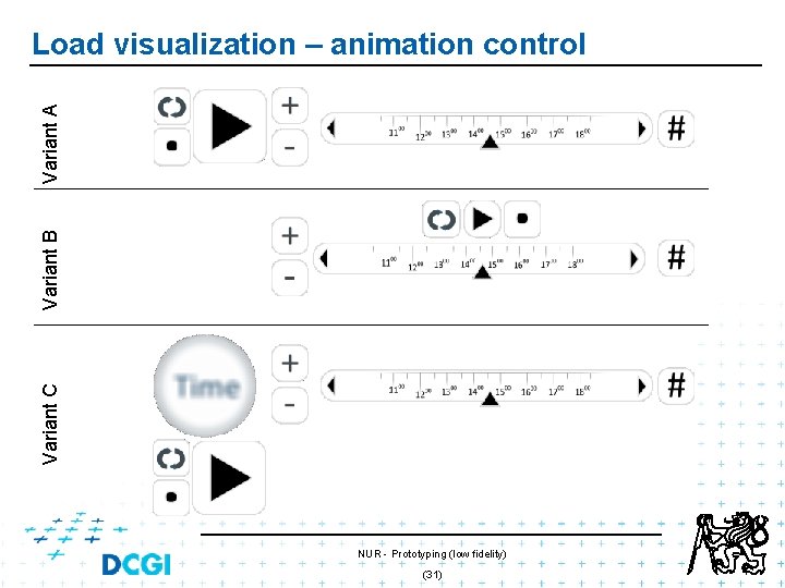Variant C Variant B Variant A Load visualization – animation control NUR - Prototyping Variant C Variant B Variant A Load visualization – animation control NUR - Prototyping