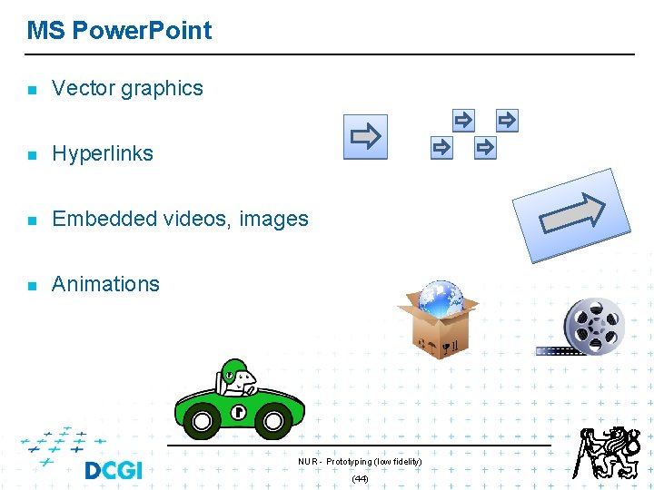MS Power. Point n Vector graphics n Hyperlinks n Embedded videos, images n Animations MS Power. Point n Vector graphics n Hyperlinks n Embedded videos, images n Animations