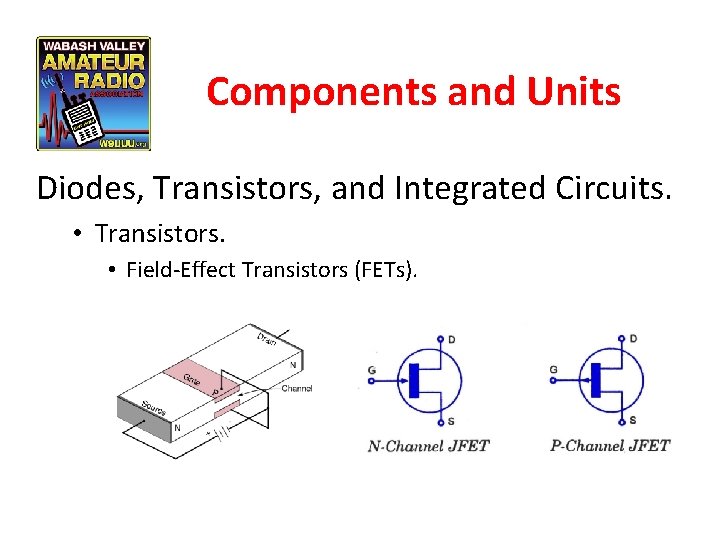 Components and Units Diodes, Transistors, and Integrated Circuits. • Transistors. • Field-Effect Transistors (FETs).