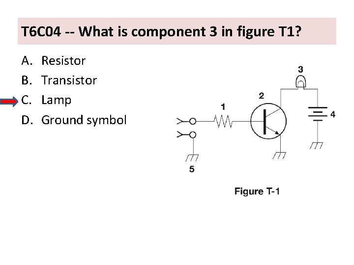 T 6 C 04 -- What is component 3 in figure T 1? A.