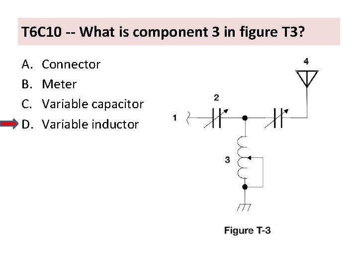 T 6 C 10 -- What is component 3 in figure T 3? A.