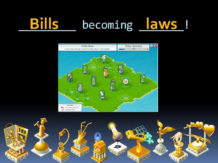 _____ Bills becoming _______! laws 
