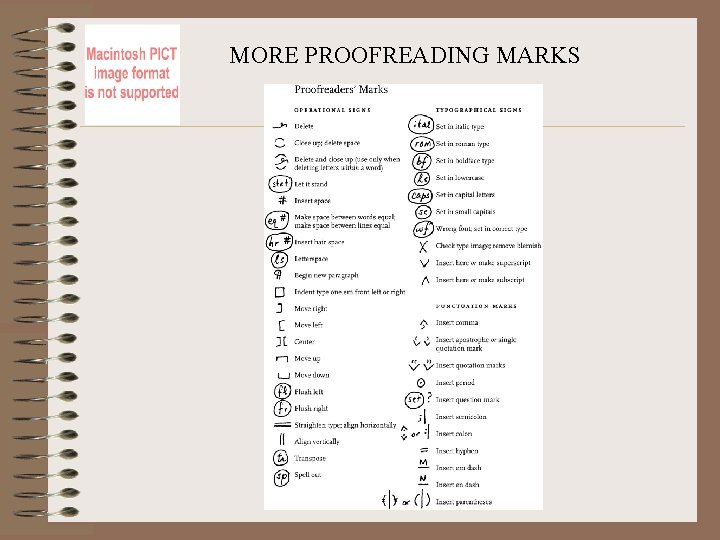 MORE PROOFREADING MARKS 
