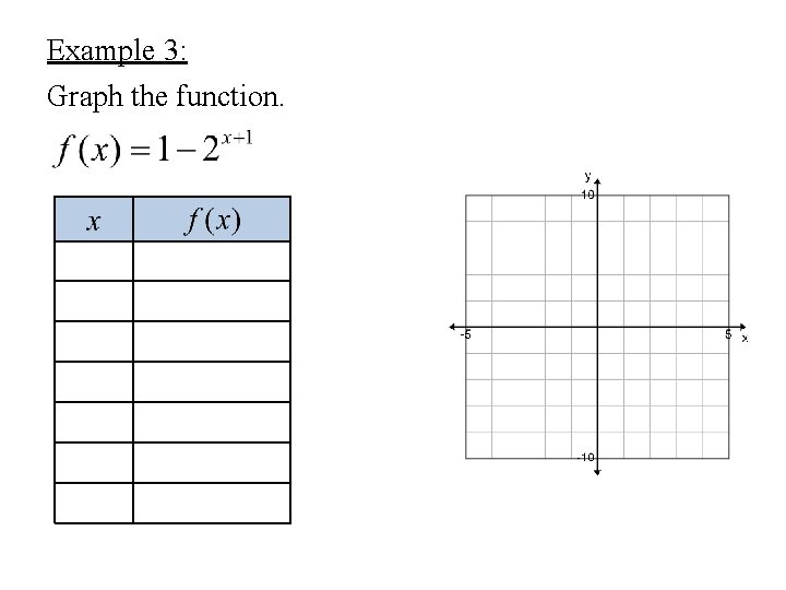 Example 3: Graph the function. 