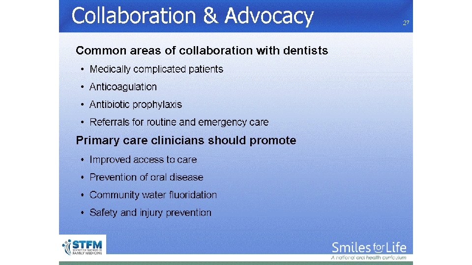 Collaboration & Advocacy 27 