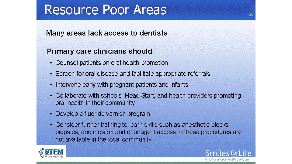 Resource Poor Areas 28 