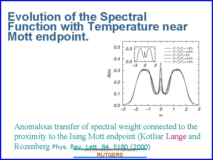 Evolution of the Spectral Function with Temperature near Mott endpoint. Anomalous transfer of spectral