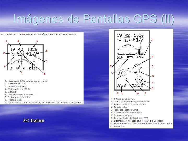 Imágenes de Pantallas GPS (II) XC-trainer 