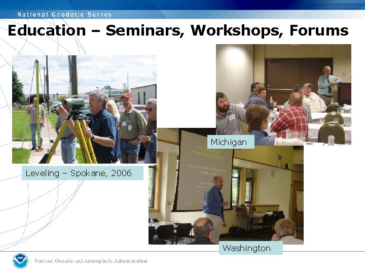 Education – Seminars, Workshops, Forums Michigan Leveling – Spokane, 2006 Washington 