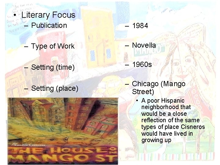  • Literary Focus – Publication – 1984 – Type of Work – Novella