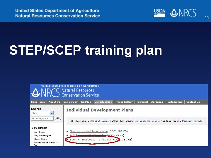 15 STEP/SCEP training plan 