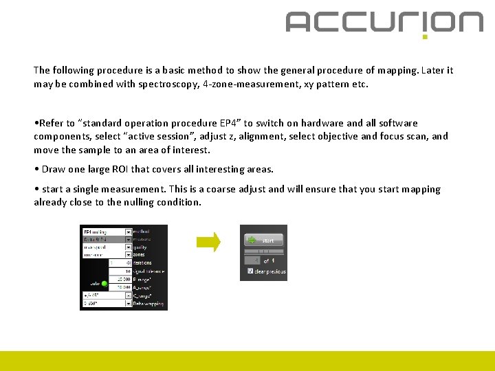 The following procedure is a basic method to show the general procedure of mapping.