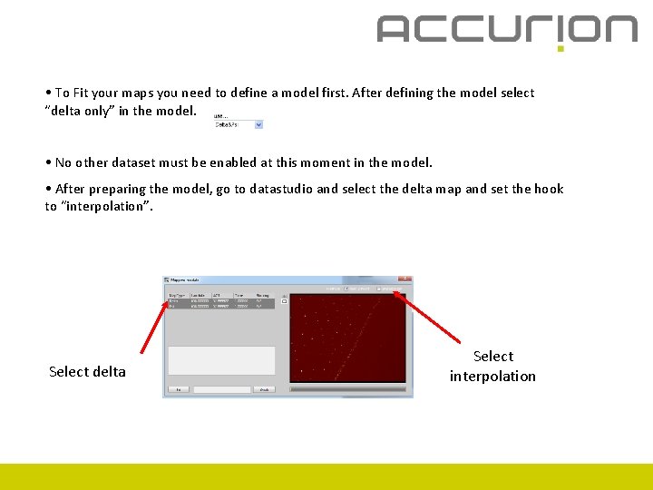  • To Fit your maps you need to define a model first. After