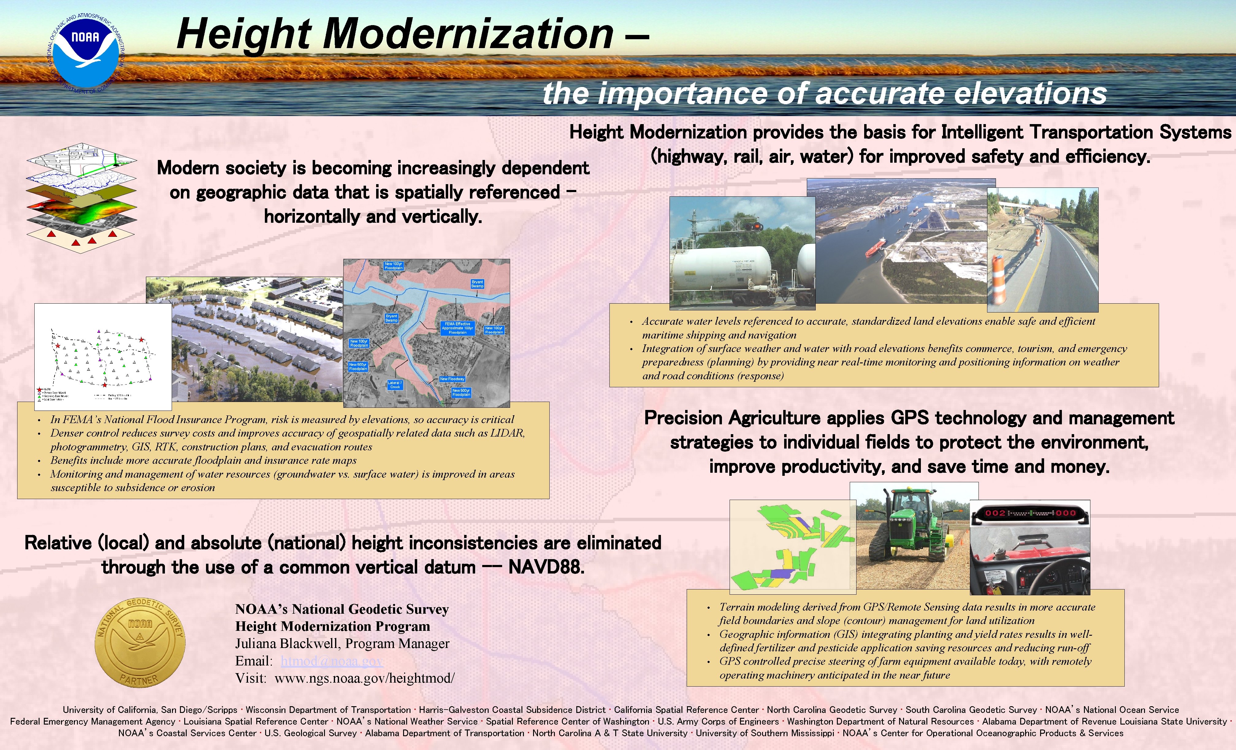 Height Modernization – the importance of accurate elevations Height Modernization provides the basis for Height Modernization – the importance of accurate elevations Height Modernization provides the basis for