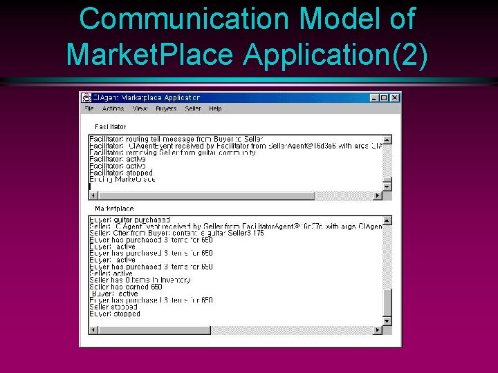 Communication Model of Market. Place Application(2) 